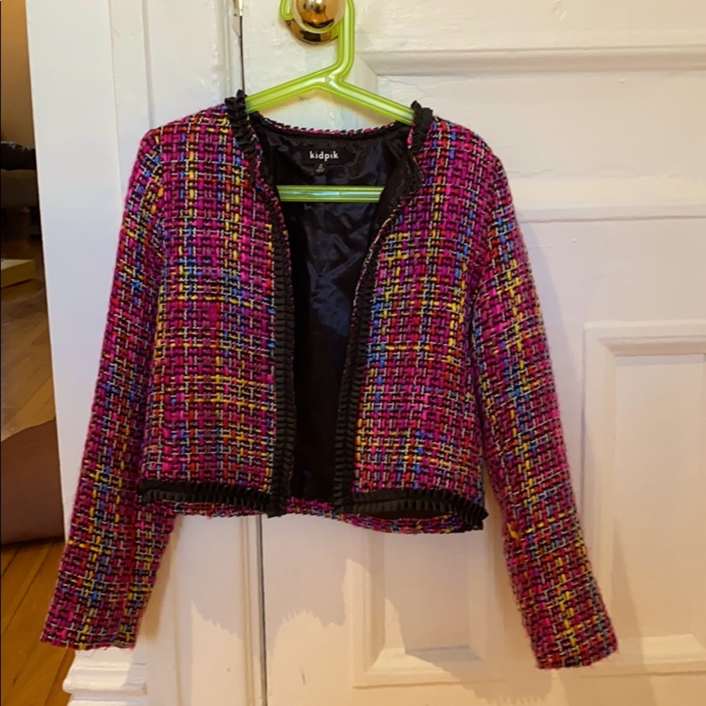 Cropped rainbow jacket